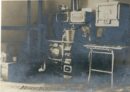 A typical kitchen in a student summer cottage at the Northwest Normal School.